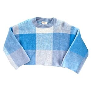 Jessica Simpson Blue Gingham Sweater